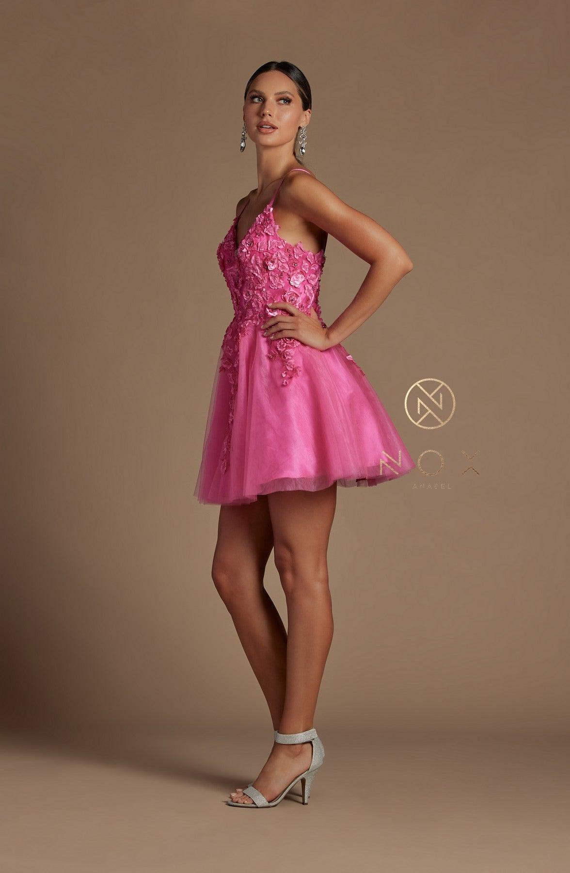Spaghetti Straps Short Homecoming Dress - The Dress Outlet