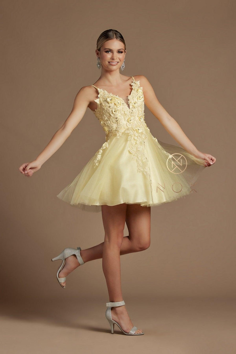 Spaghetti Straps Short Homecoming Dress - The Dress Outlet