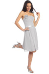 Strapless Chiffon Short Cocktail Dress - The Dress Outlet