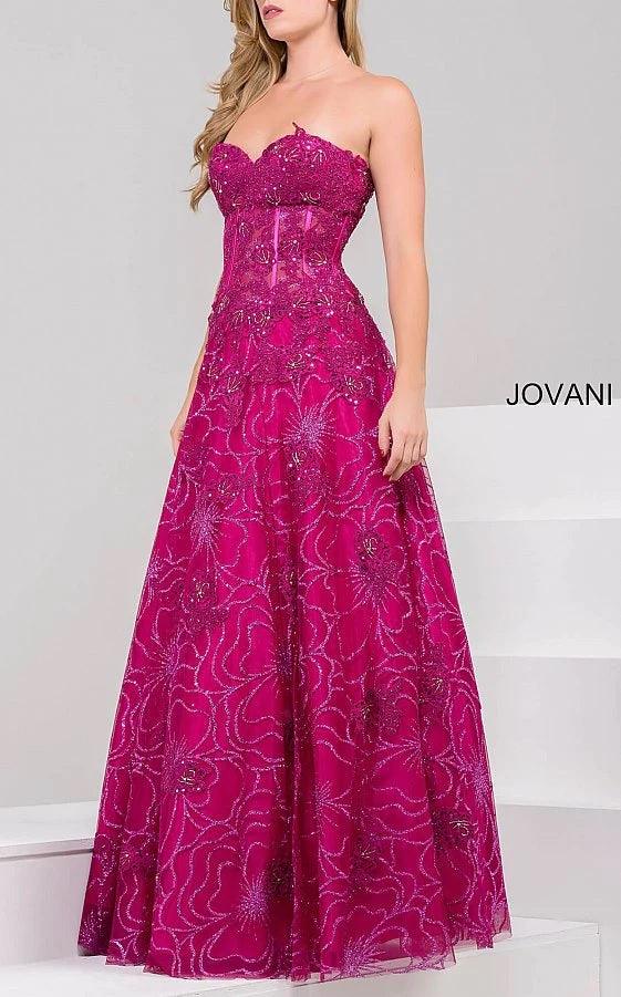 Strapless Long Formal Lace Dress 14913 - The Dress Outlet