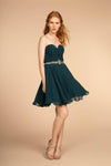 Strapless Short Cocktail Dress Formal - The Dress Outlet Elizabeth K