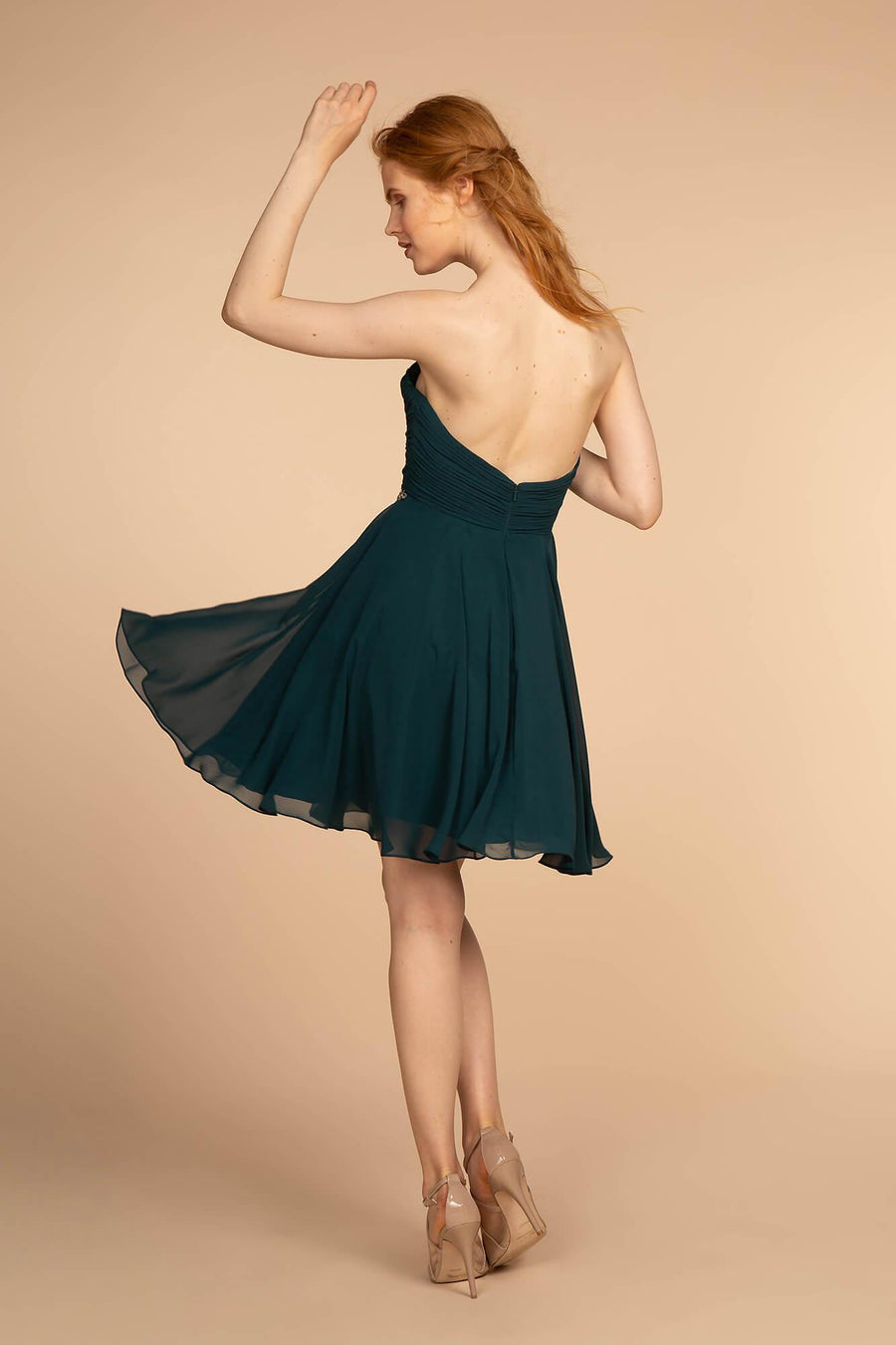 Strapless Short Cocktail Dress Formal - The Dress Outlet Elizabeth K