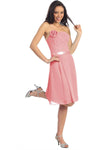 Strapless Short Formal Dress Bridesmaid - The Dress Outlet Elizabeth K