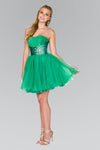 Strapless Short Tulle Prom Dress - The Dress Outlet