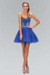 Strapless Sweetheart Prom Short Dress - The Dress Outlet Elizabeth K