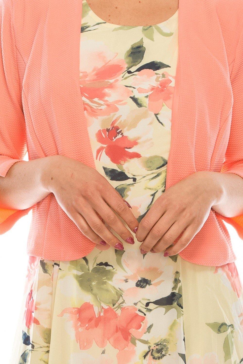 Studio One Floral Printed Two Piece Jacket Dress - The Dress Outlet