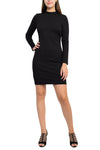 Cocktail Dresses Long Sleeve Fitted Short Cocktail Dress Black
