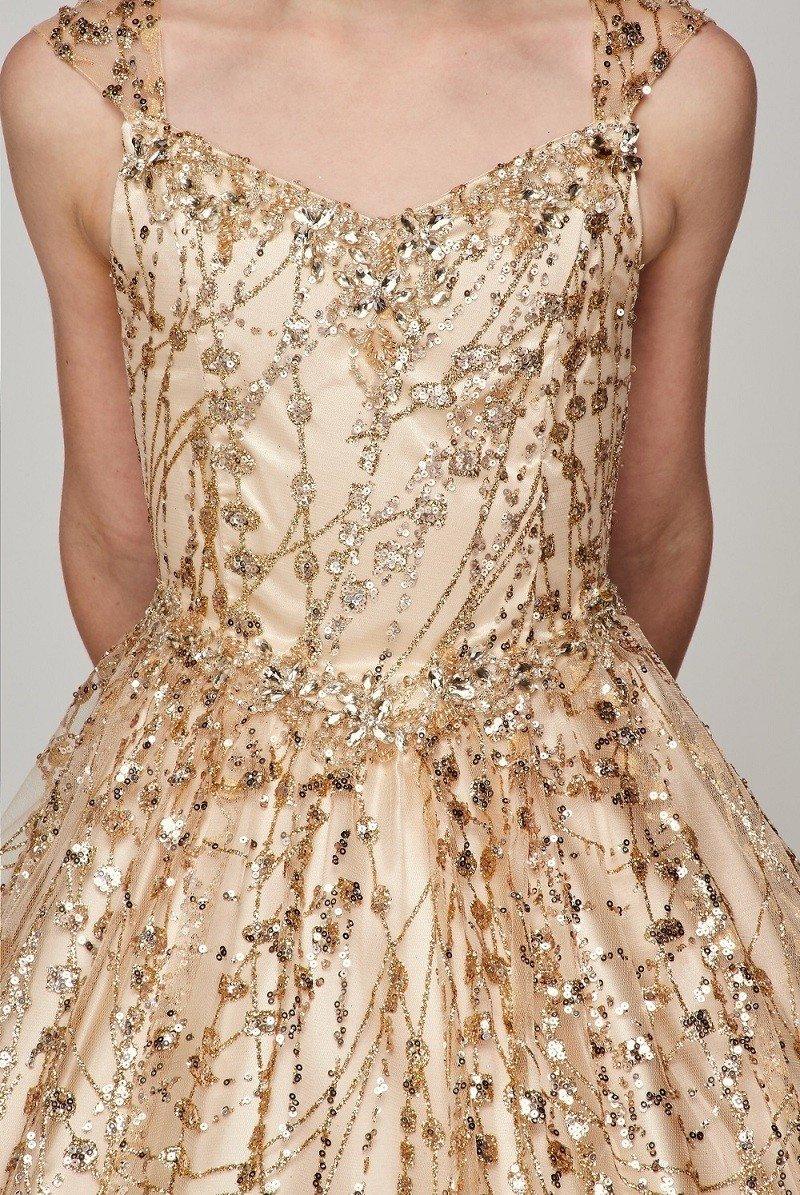 Sweetheart Bodice Long Flower Girl Dress - The Dress Outlet