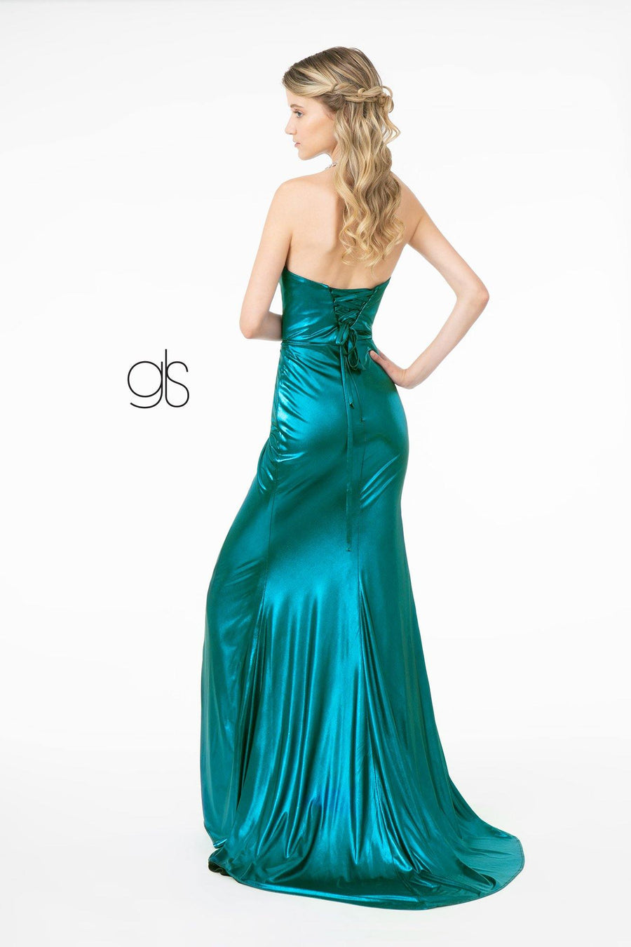 Sweetheart Ruched Mermaid Long Prom Dress - The Dress Outlet Elizabeth K