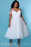 Sydneys Closet Off Shoulder Short Wedding Dress - The Dress Outlet