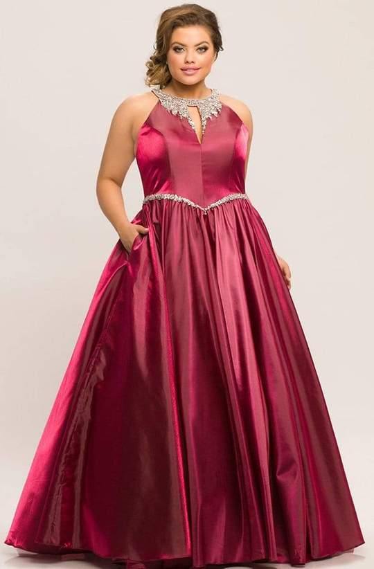 Sydneys Closet Plus Size Long Prom Dress - The Dress Outlet