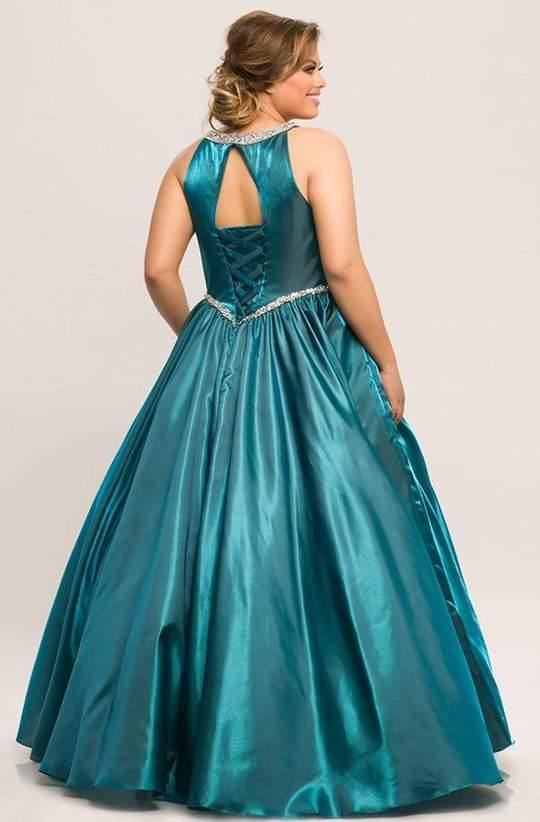 Sydneys Closet Plus Size Long Prom Dress - The Dress Outlet