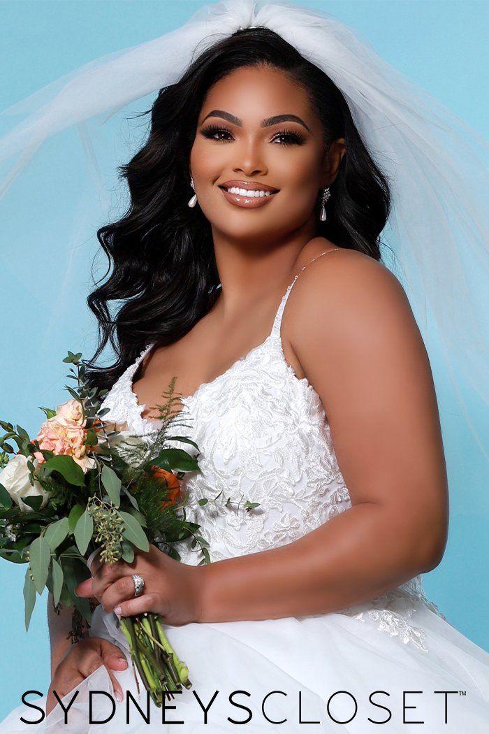 Sydneys Closet Short Off Shoulder Wedding Dress - The Dress Outlet