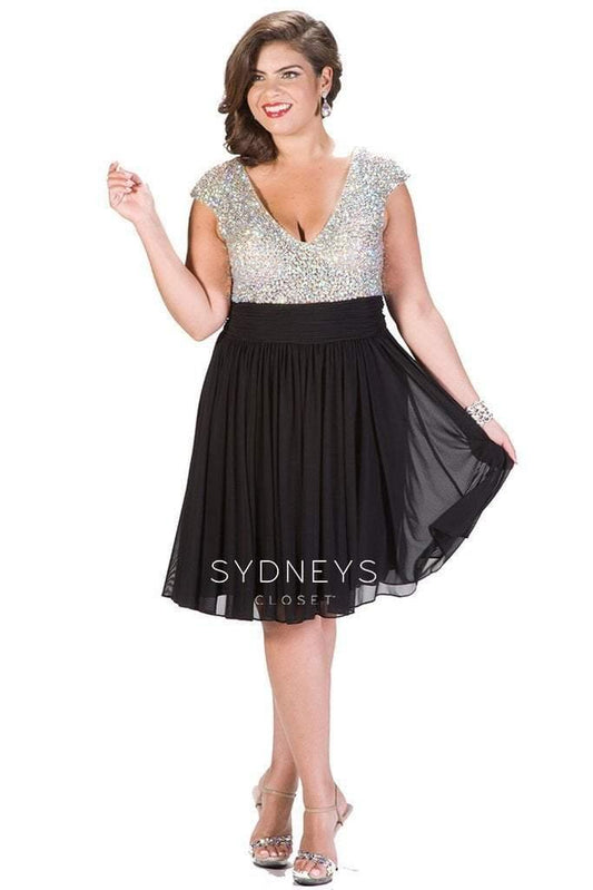 Sydneys Closet Short Plus Size Prom Dress - The Dress Outlet