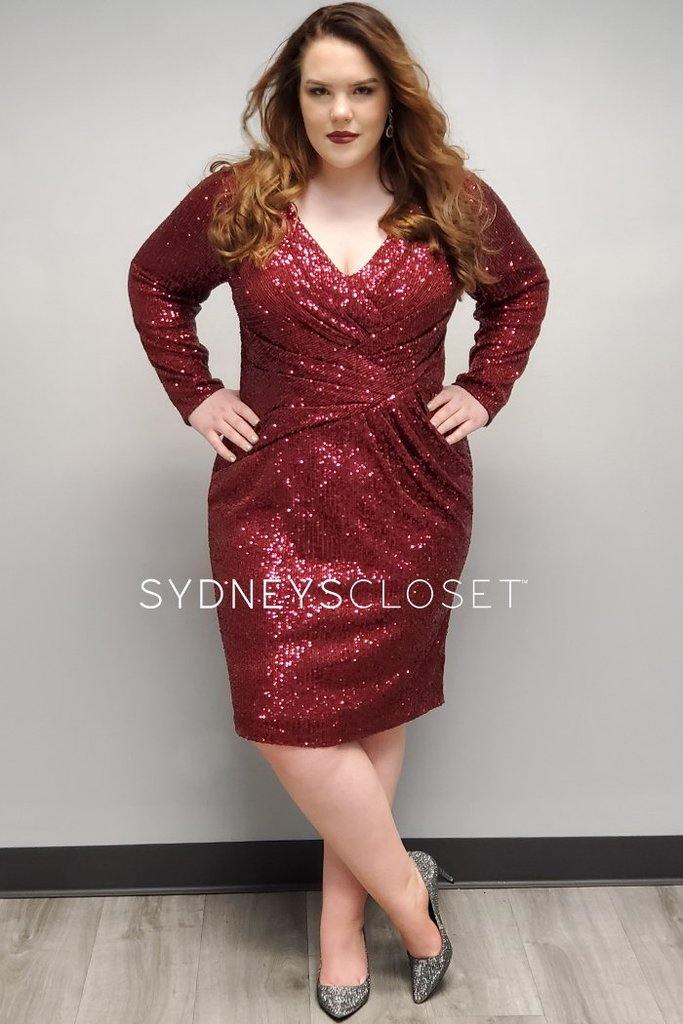 Sydneys Closet Sophisticated Flair Party Dress - The Dress Outlet