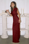 Mother of the Bride Dresses Long Mother of the Bride Sequin Formal Dress Burgundy