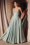 Prom Dresses Glitter Prom Long Formal A Line Dress Sage