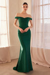 Prom  Dresses Fitted Long Formal Evening Prom Dress Emerald