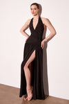 Prom Dresses Formal Long Slit Prom Dress Black