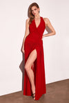 Prom Dresses Formal Long Slit Prom Dress Red