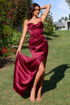 Prom Dresses Prom Long Formal Fitted Evening Dress Burgundy