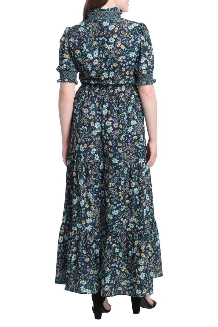 Mother of the Bride Dresses Long A Line Formal Floral Evening Dress Navy Aqua