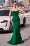 Prom Dresses Fitted Long Formal Evening Gown Emerald