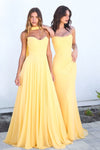 Formal Dresses Long A Line Formal Dress  Light Yellow