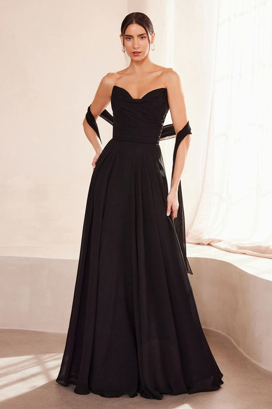 Formal Dresses Long A Line Formal Dress Black