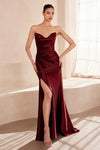 Prom Dresses Formal Long Fitted Evening Prom Dress Burgundy