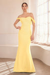 Prom Dresses Formal Long Fitted Mermaid Prom Dress Lt Yellow