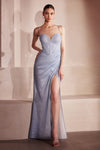 Prom Dresses Glitter Long Formal Prom Dress Paris Blue