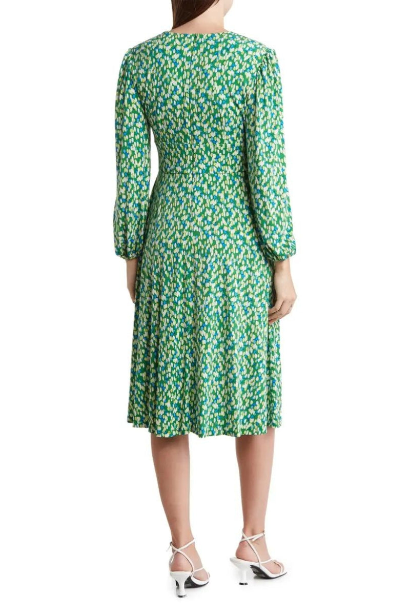 Cocktail Dresses Short Cocktail Midi Length Dress Green Blue