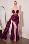 Prom Dresses Long Slit Formal Prom Dress Eggplant