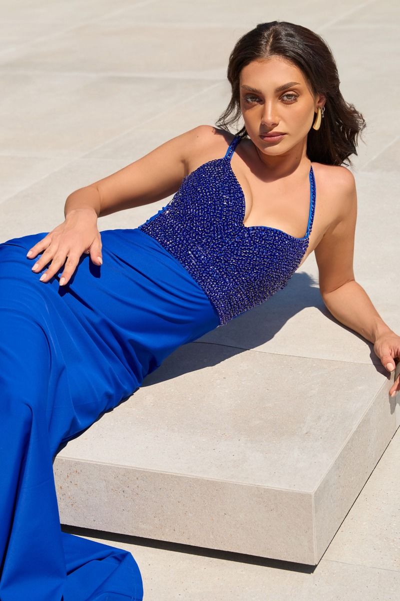 Prom Dresses Long Beaded Formal Mermaid Prom Dress Royal