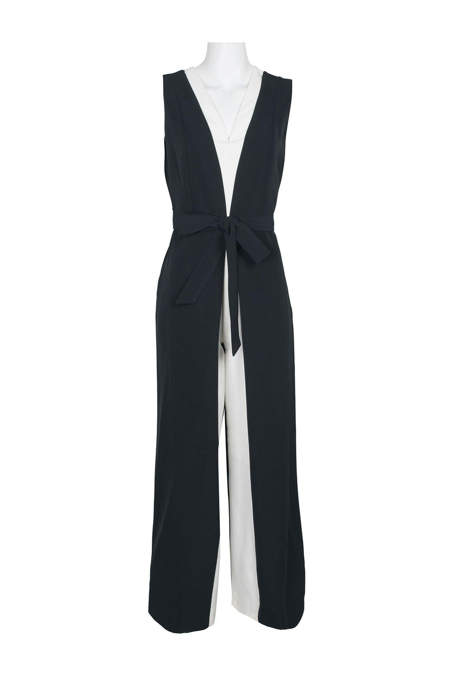 Tahari Long Formal Sleeveless Jumpsuit - The Dress Outlet