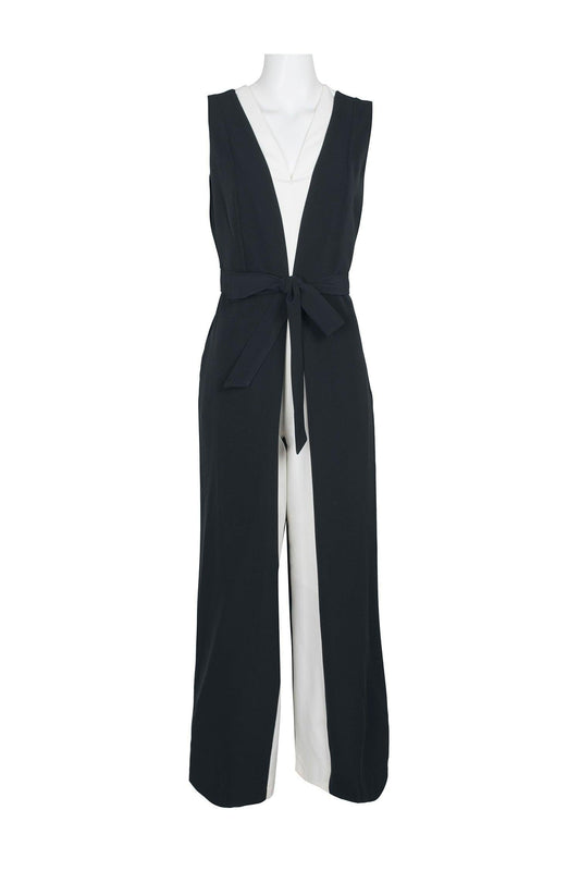 Tahari Long Formal Sleeveless Jumpsuit - The Dress Outlet