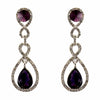 Tear Drop Shaped Clear Diamante Dangle Earrings - The Dress Outlet