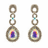 Teardrop Shaped Rhinestone Clear Diamante Earrings - The Dress Outlet