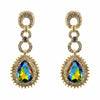 Teardrop Shaped Rhinestone Clear Diamante Earrings - The Dress Outlet