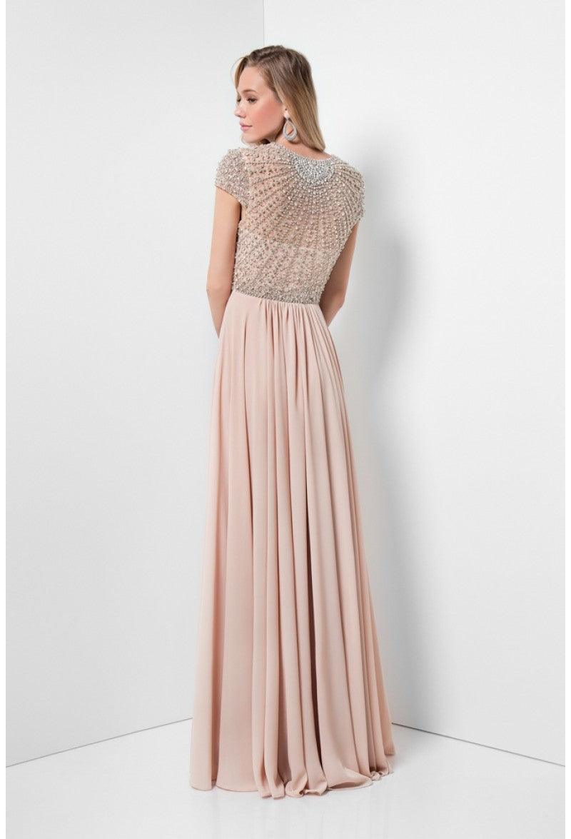 Terani Couture Long Formal Chiffon Dress 1712M3429 - The Dress Outlet