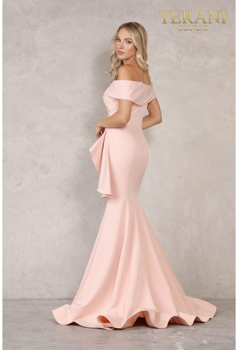 Terani Couture Long Off Shoulder Formal Dress Sale - The Dress Outlet