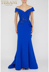 Terani Couture Long Off Shoulder Prom Dress 1911M9339 - The Dress Outlet