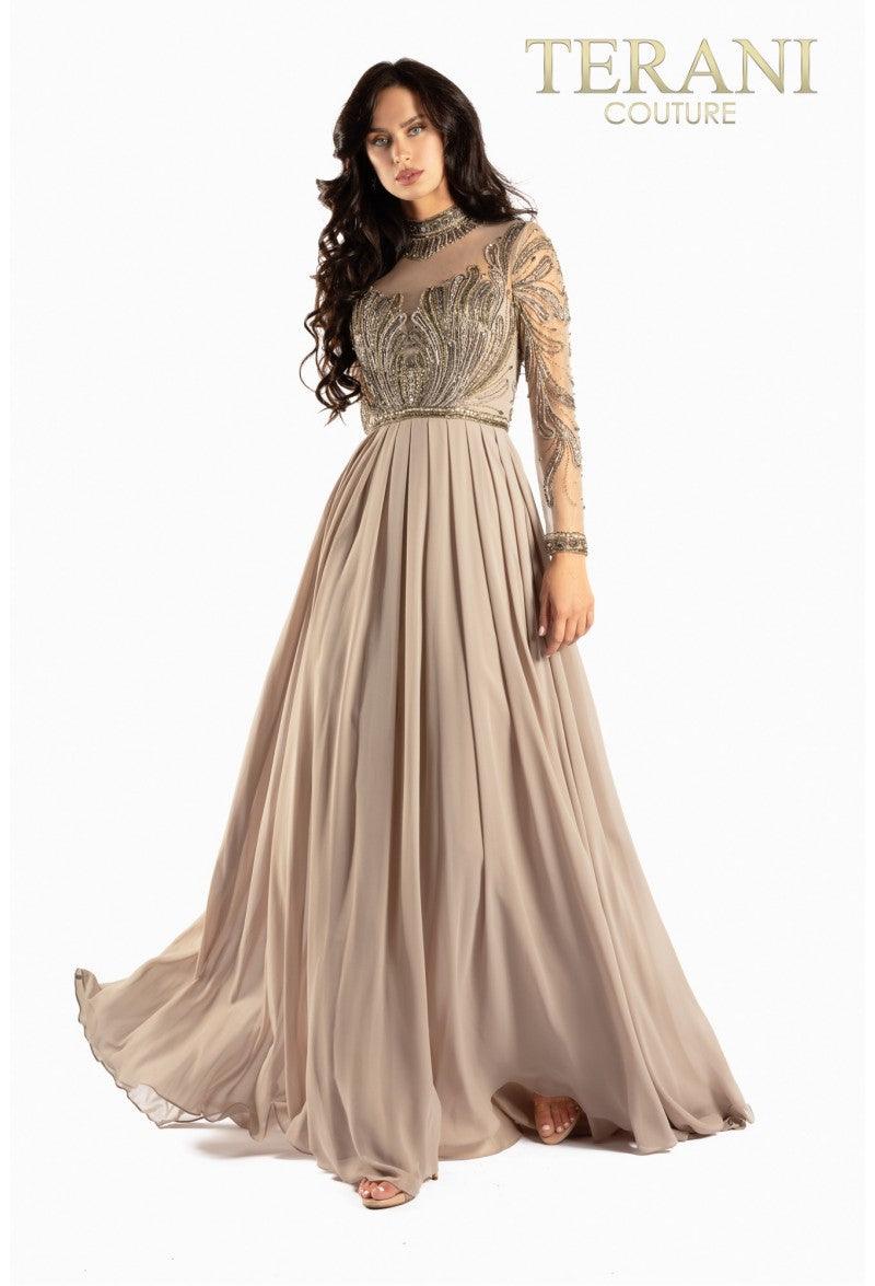 Terani Couture Long Sleeve Formal Dress 2011M2126 - The Dress Outlet