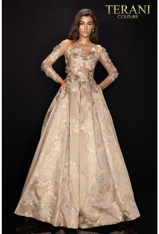 Terani Couture Long Sleeve Formal Dress 2011M2149 - The Dress Outlet