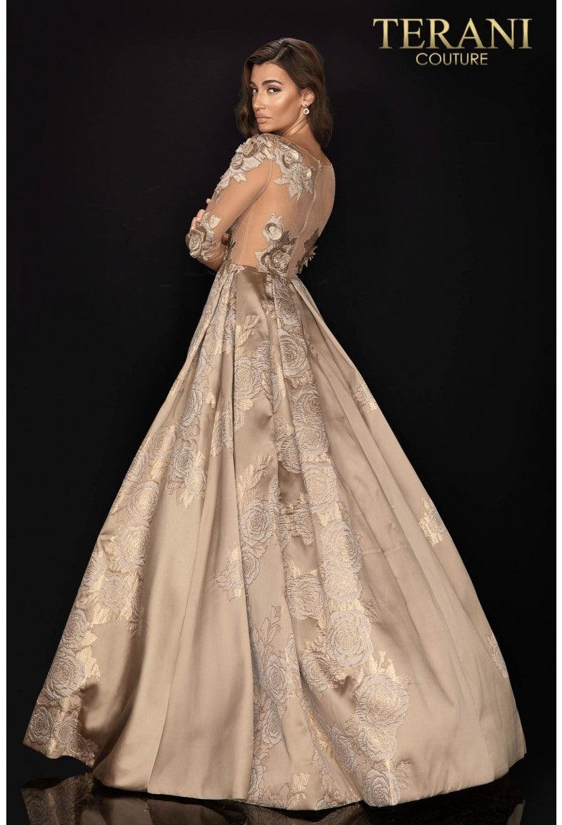 Terani Couture Long Sleeve Formal Dress 2011M2149 - The Dress Outlet