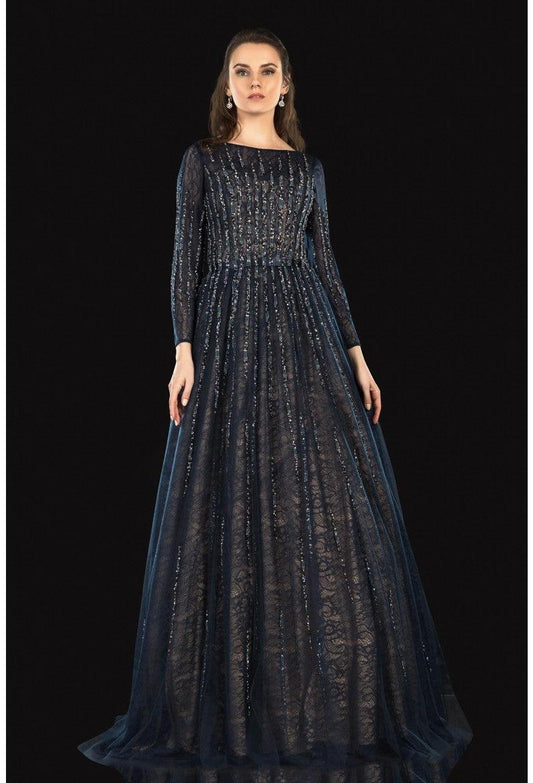 Terani Couture Long Sleeve Formal Dress 2021M2973 - The Dress Outlet