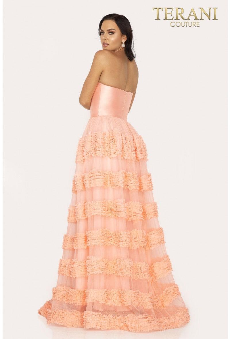 Terani Couture Long Strapless Prom Dress 2012P1402 - The Dress Outlet