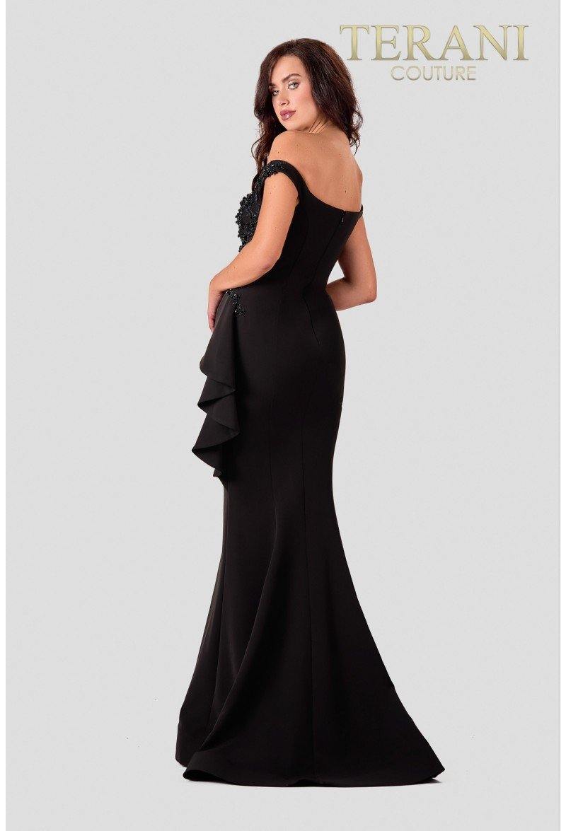 Terani Couture Off-Shoulder Evening Dress 2111E4732 - The Dress Outlet