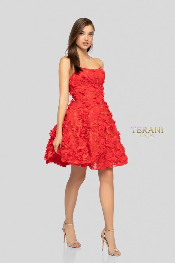 Terani Couture Short Strapless Dress 1911P8057 - The Dress Outlet